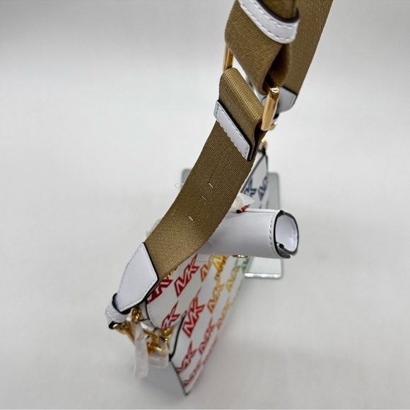 Michael Kors Jet Set Price Medium Crossbody W Tech Accessories Rainbow MK Logo - Picture 7 of 12